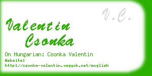 valentin csonka business card